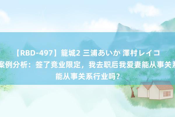 【RBD-497】籠城2 三浦あいか 澤村レイコ ASUKA 案例分析：签了竞业限定，我去职后我爱妻能从事关系行业吗？