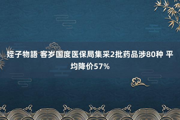 姪子物語 客岁国度医保局集采2批药品涉80种 平均降价57%