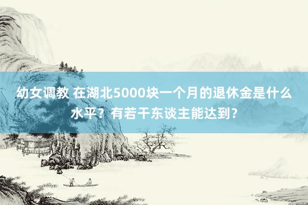 幼女调教 在湖北5000块一个月的退休金是什么水平？有若干东谈主能达到？