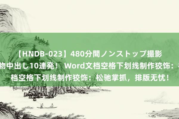 【HNDB-023】480分間ノンストップ撮影 ノーカット編集で本物中出し10連発！ Word文档空格下划线制作狡饰：松驰掌抓，排版无忧！