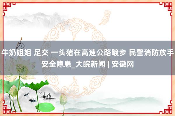 牛奶姐姐 足交 一头猪在高速公路踱步 民警消防放手安全隐患_大皖新闻 | 安徽网