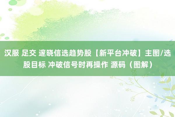 汉服 足交 邃晓信选趋势股【新平台冲破】主图/选股目标 冲破信号时再操作 源码（图解）